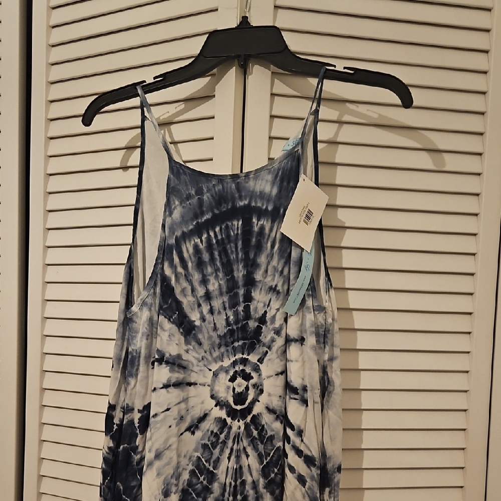 She + Sky Blue Tie-Dye Maxi Dress